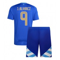 Dječji Nogometni Dres Argentina Julian Alvarez #9 Gostujuci Copa America 2024 Kratak Rukav (+ Kratke hlače)